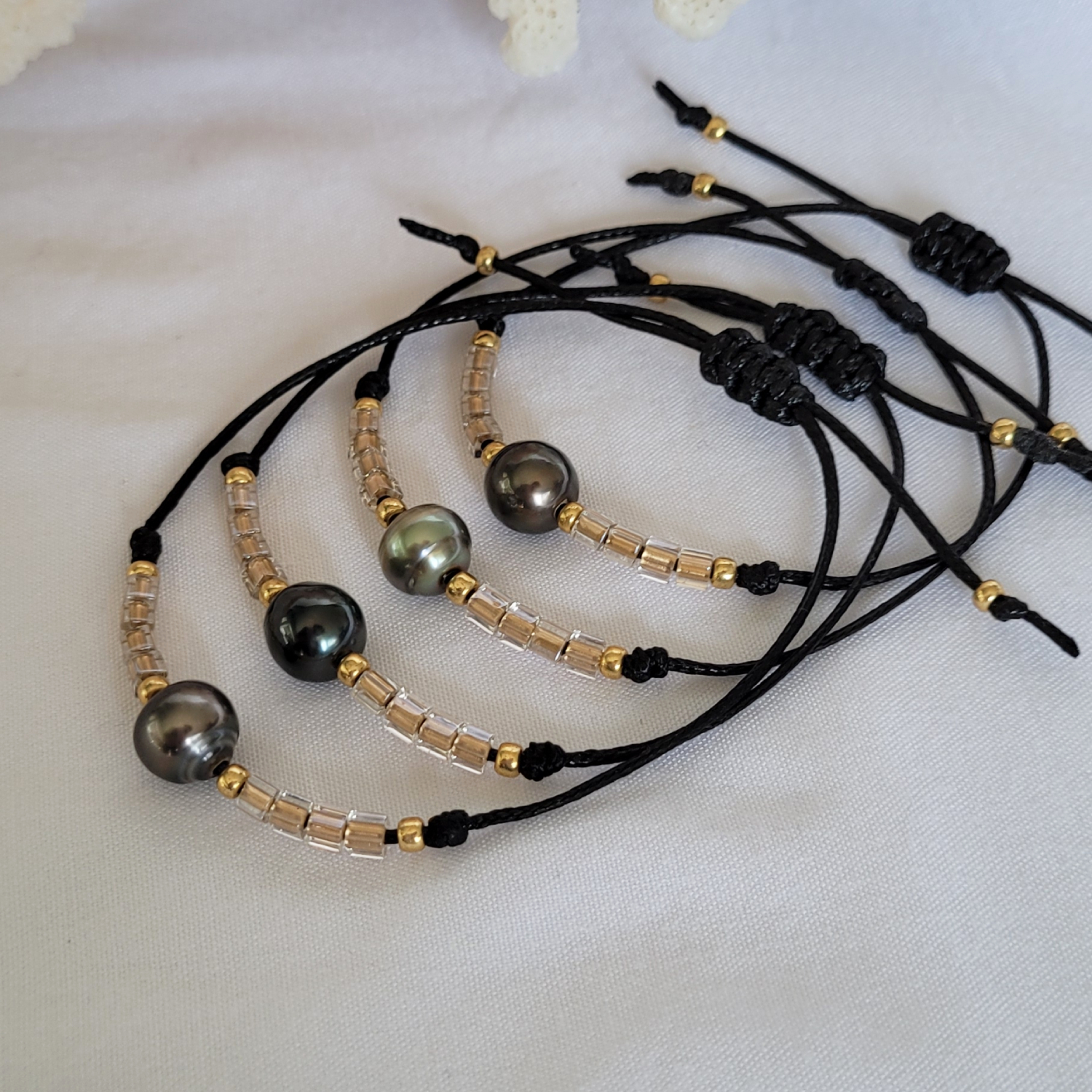 Bracelet "Signature" avec perle de Tahiti et perles Miyuki – Image 5