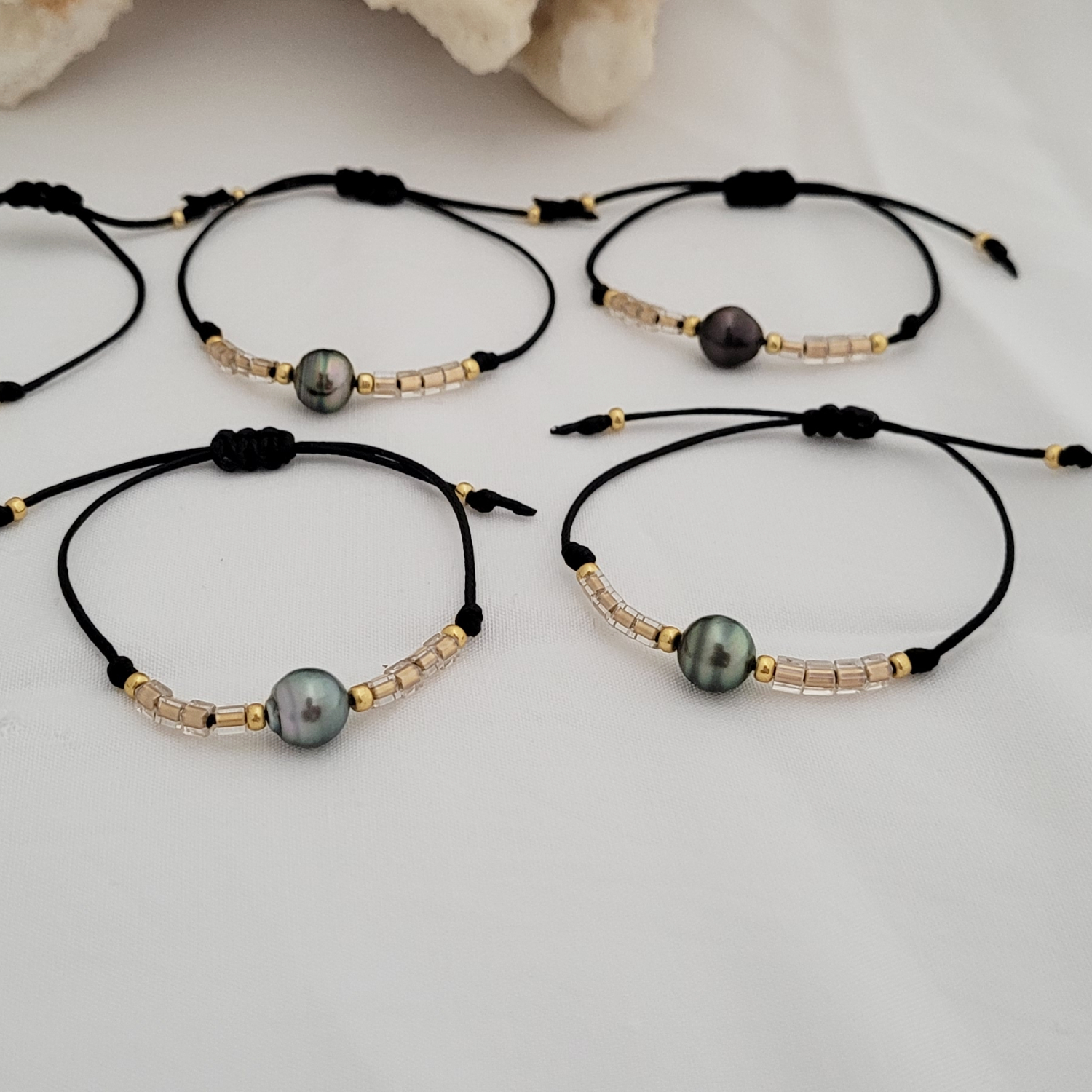 Bracelet "Signature" avec perle de Tahiti et perles Miyuki – Image 16