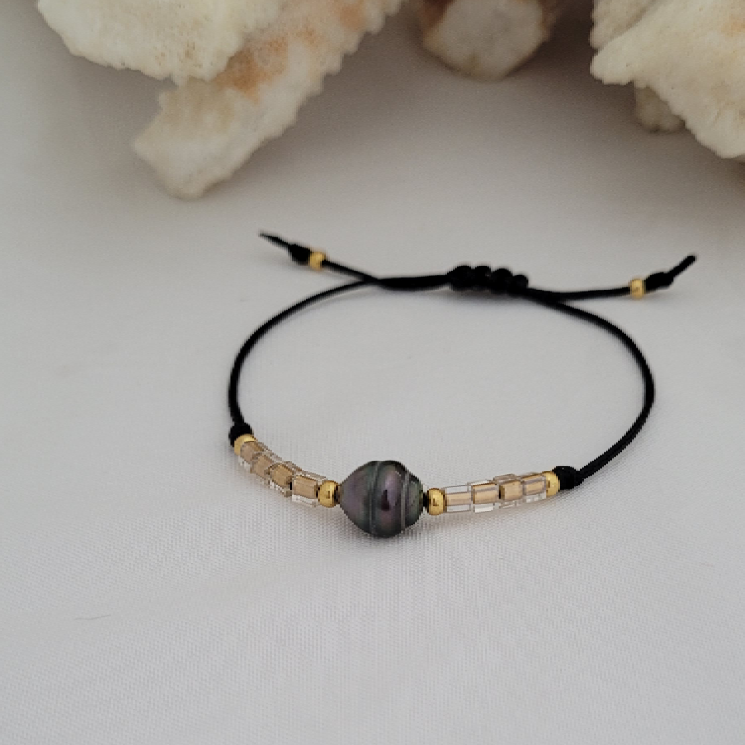 Bracelet "Signature" avec perle de Tahiti et perles Miyuki – Image 19