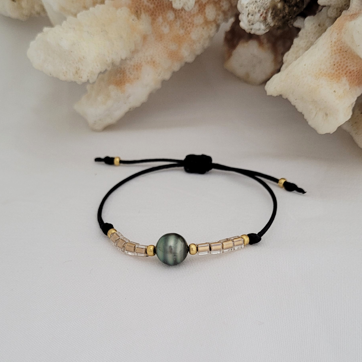 Bracelet "Signature" avec perle de Tahiti et perles Miyuki – Image 13