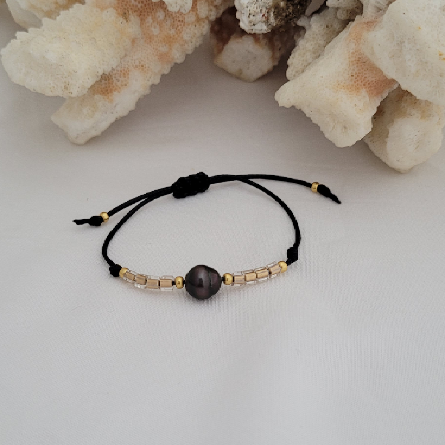 Bracelet "Signature" avec perle de Tahiti et perles Miyuki – Image 14