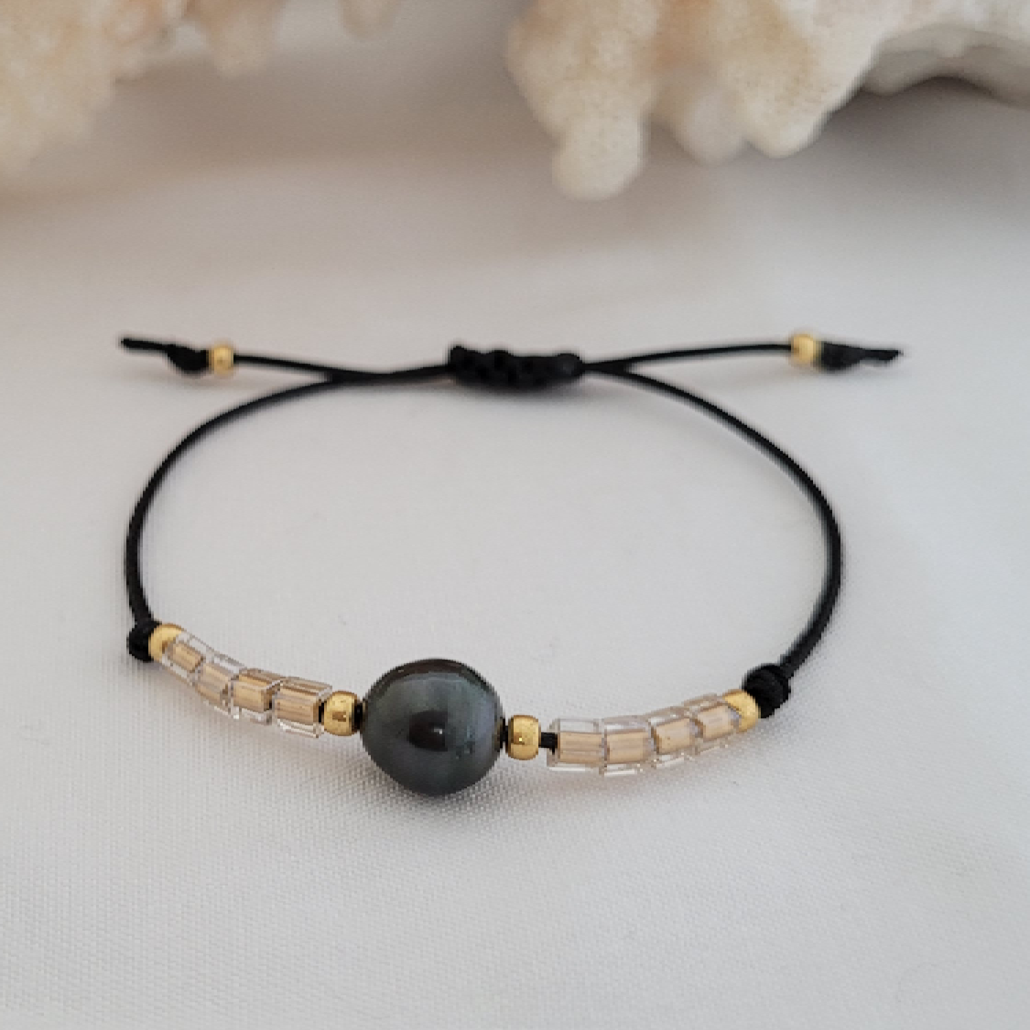Bracelet "Signature" avec perle de Tahiti et perles Miyuki – Image 7