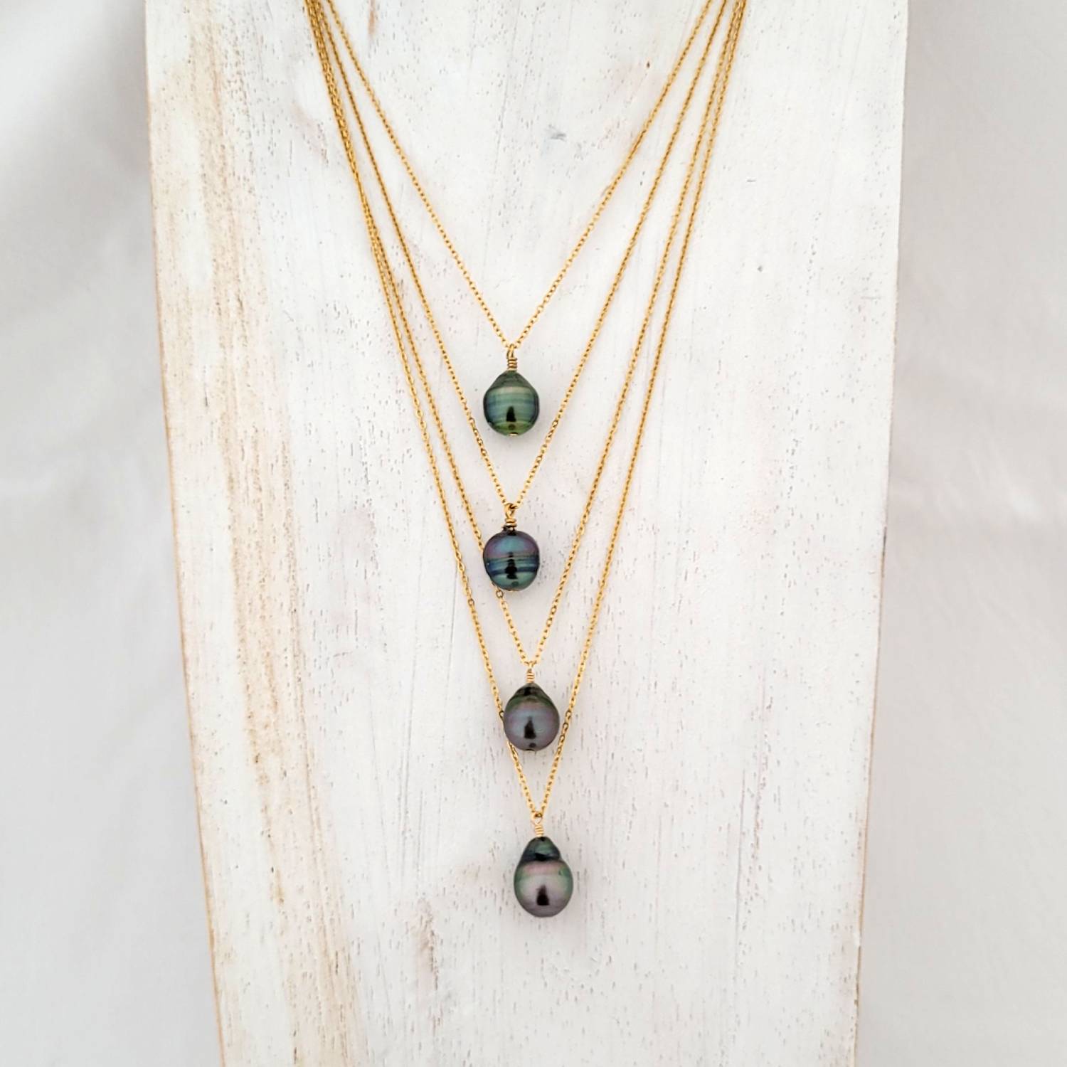 Collier "One Pearl" pendant avec perle de Tahiti semi-baroque