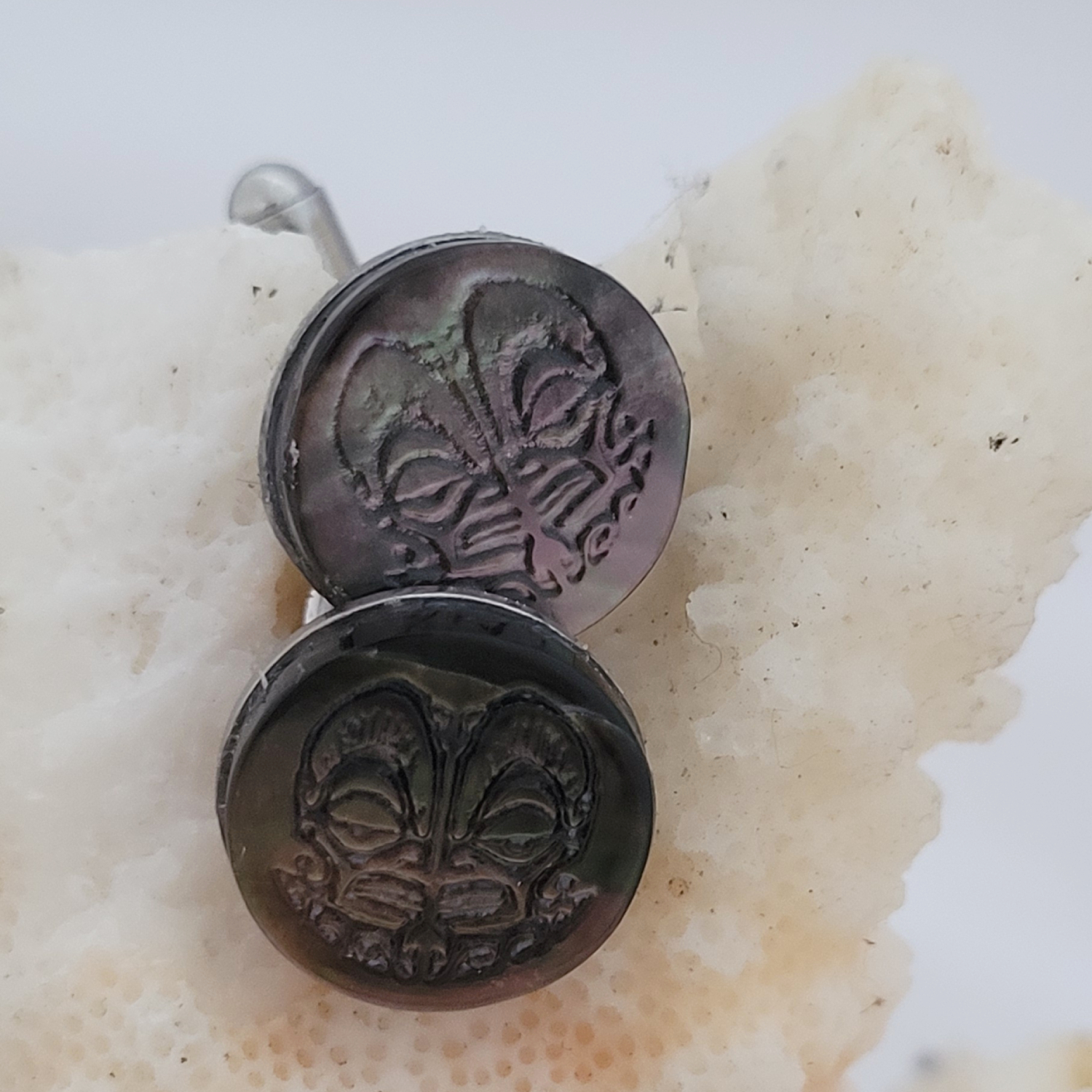 Boutons de manchettes en nacre de Tahiti – Image 3