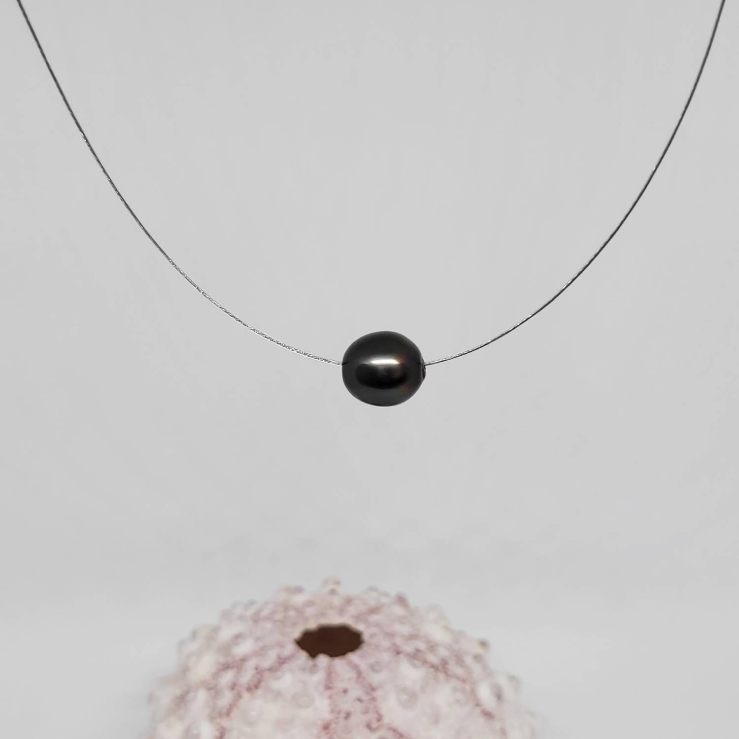 Collier câble gainé avec perle de Tahiti - Bijou élégant et tendance – Image 15