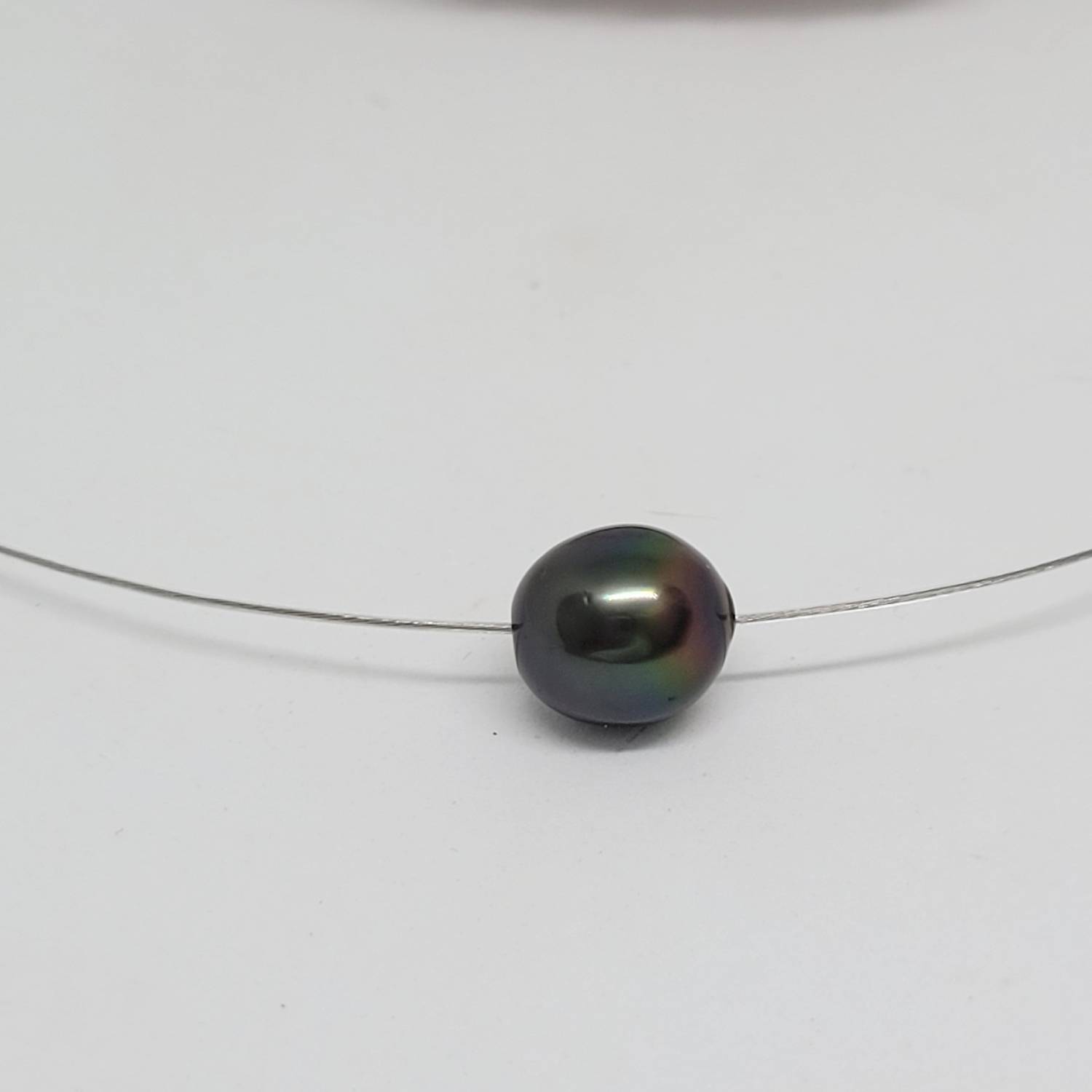 Collier câble gainé avec perle de Tahiti - Bijou élégant et tendance – Image 13