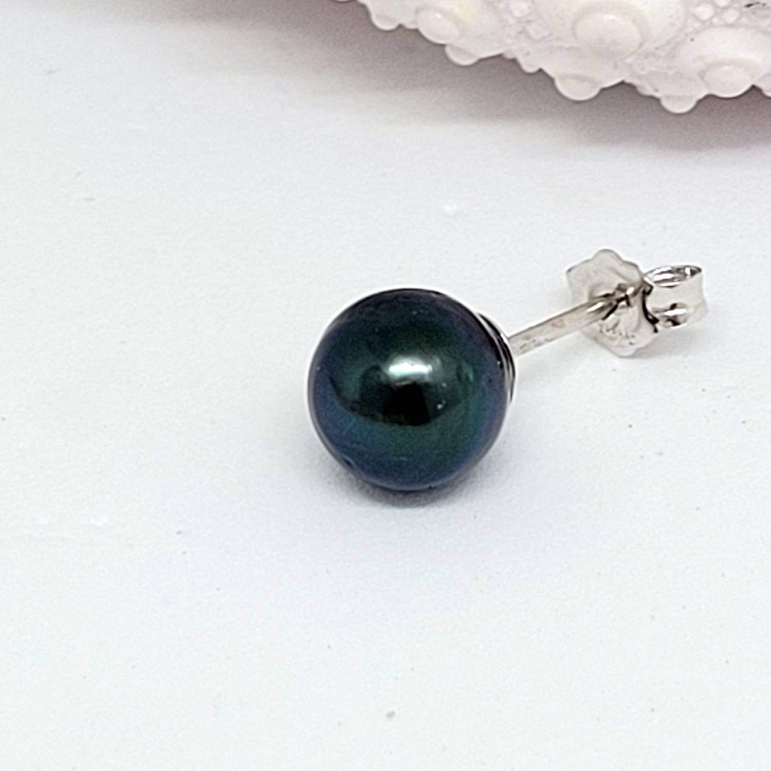 Boucle d'oreille "solo" perle de Tahiti (plusieurs modèles disponibles) – Image 7