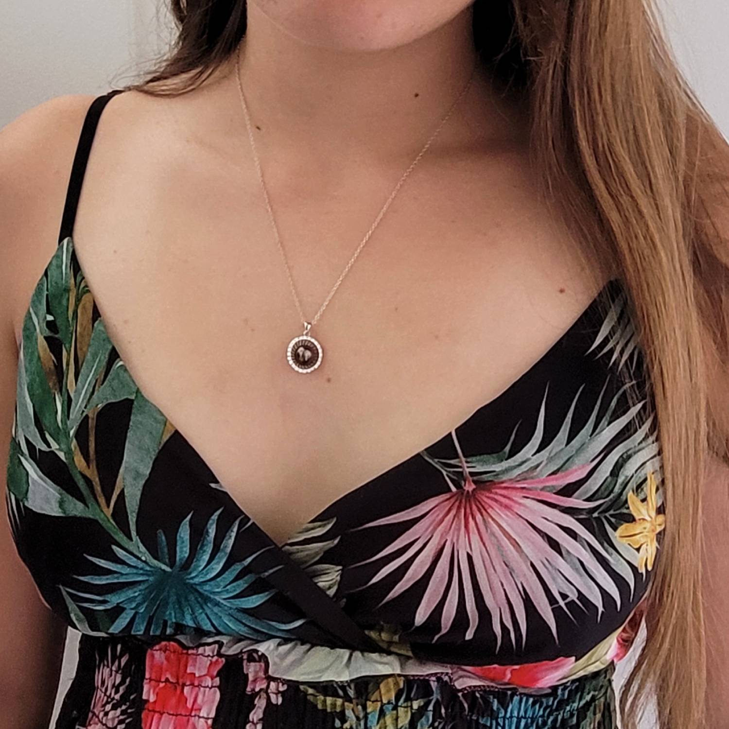 Collier en argent 925 demi-sphère avec perle de Tahiti – Image 3
