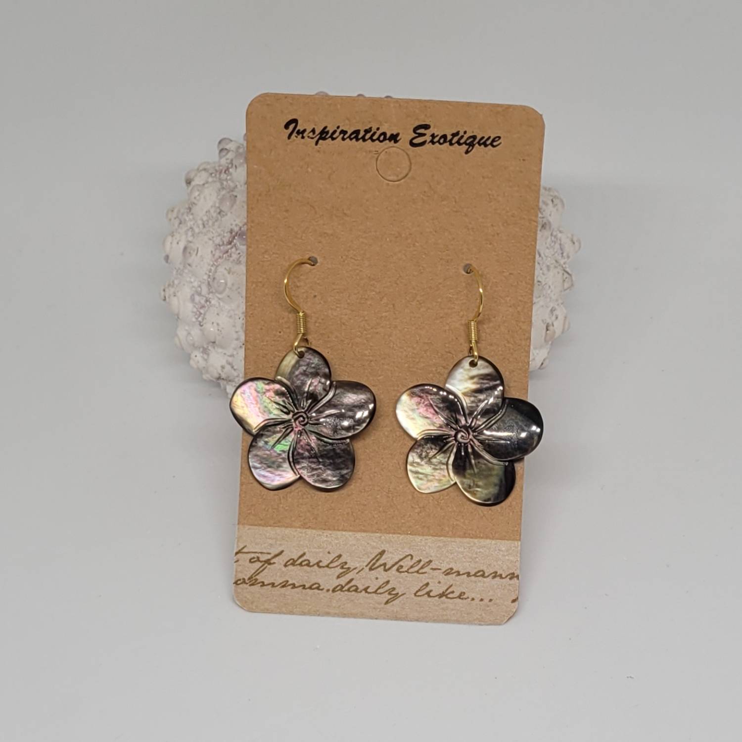 Boucles D'oreilles Puces Argent 925 Avec Fleurs En Nacre Rose - Neuf Avec étiquette, Marque Bimonia