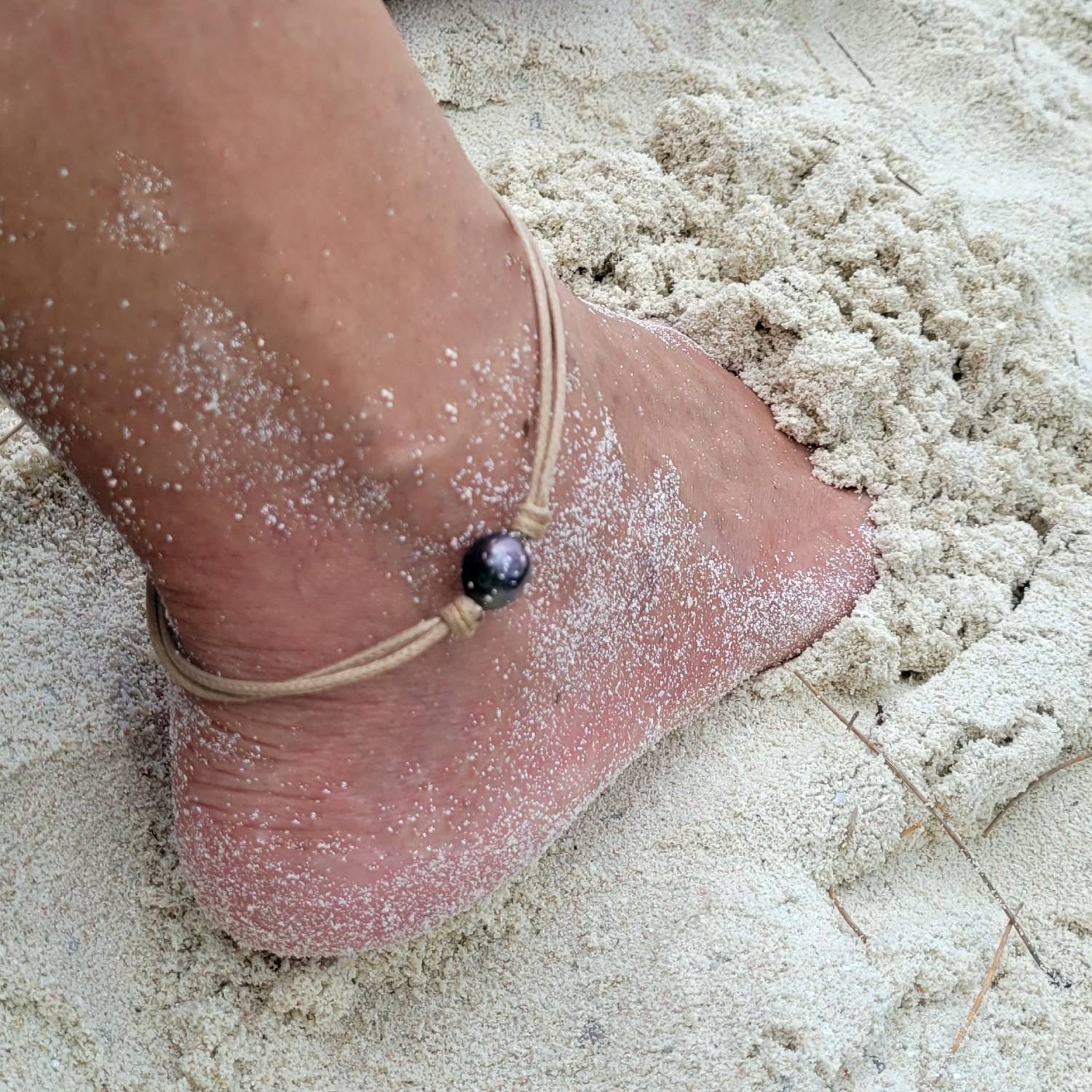 Bracelet de cheville avec perle de Tahiti – Image 6