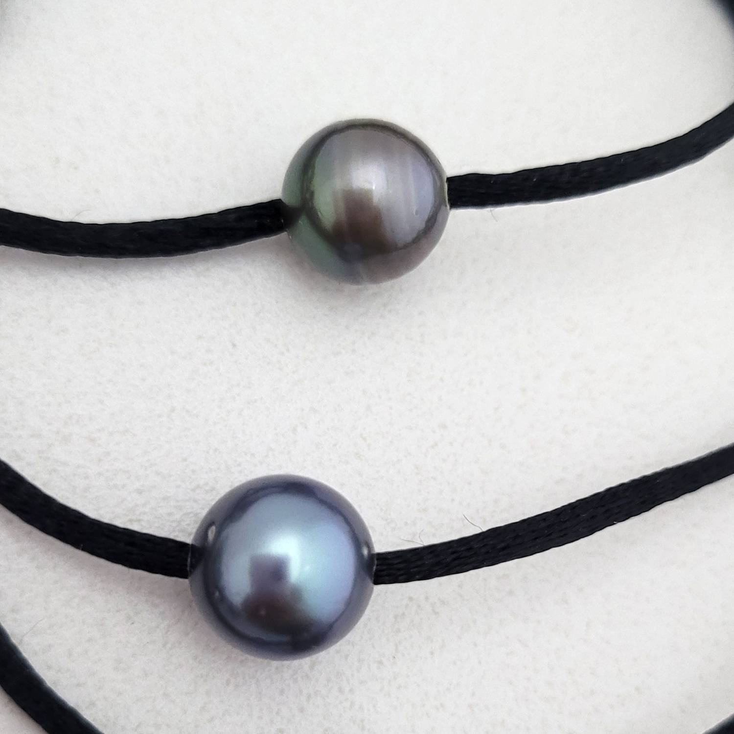 Bracelet perle de Tahiti avec nœuds coulissants – Image 2