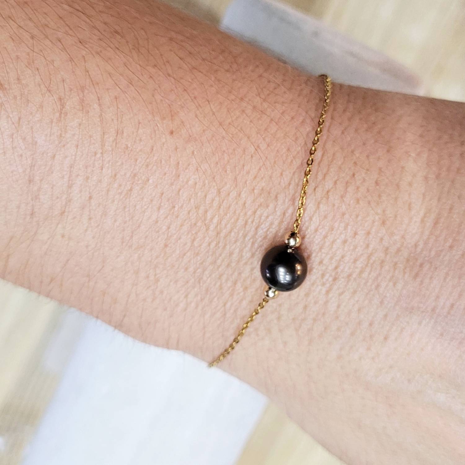 Bracelet "One Pearl" avec perle de Tahiti – Image 13