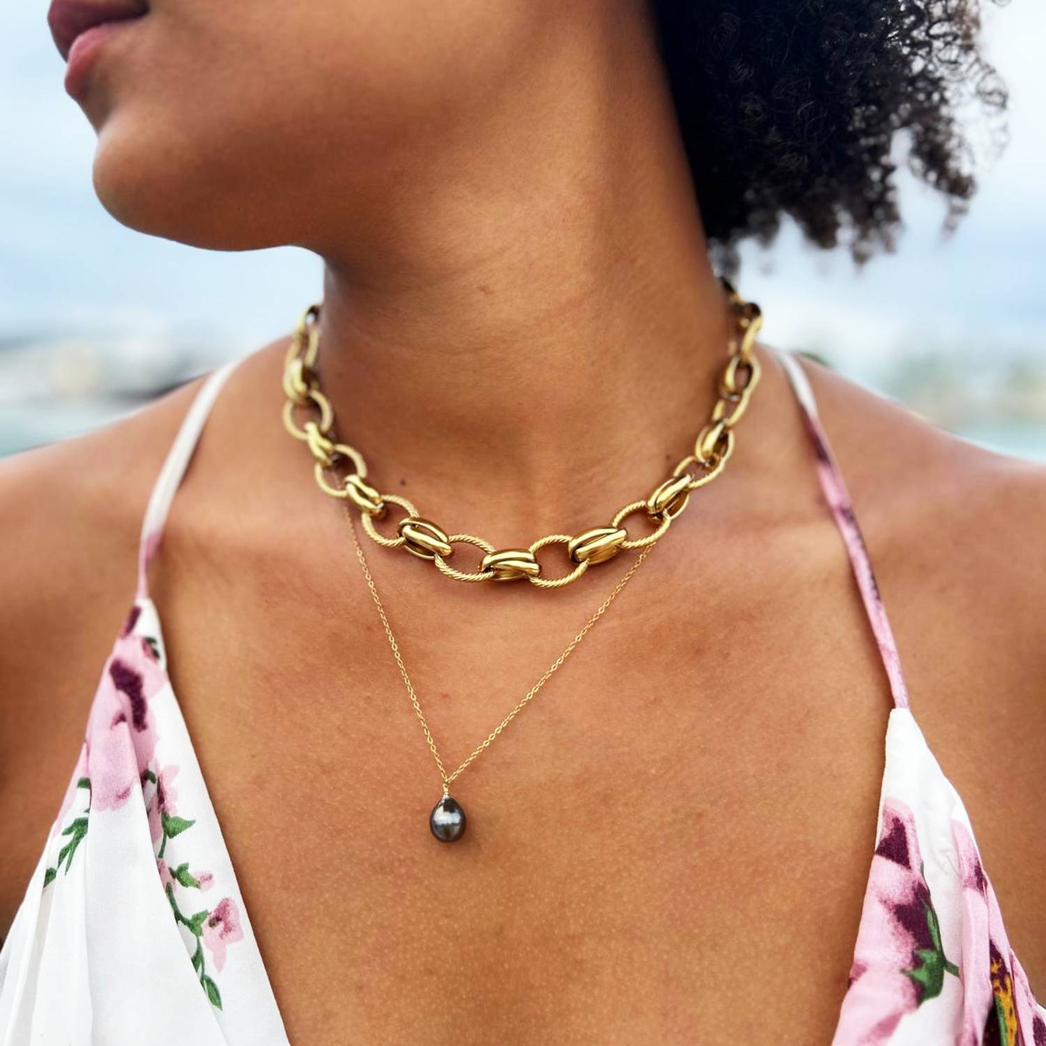 Collier "One Pearl" pendant avec perle de Tahiti semi-baroque – Image 9