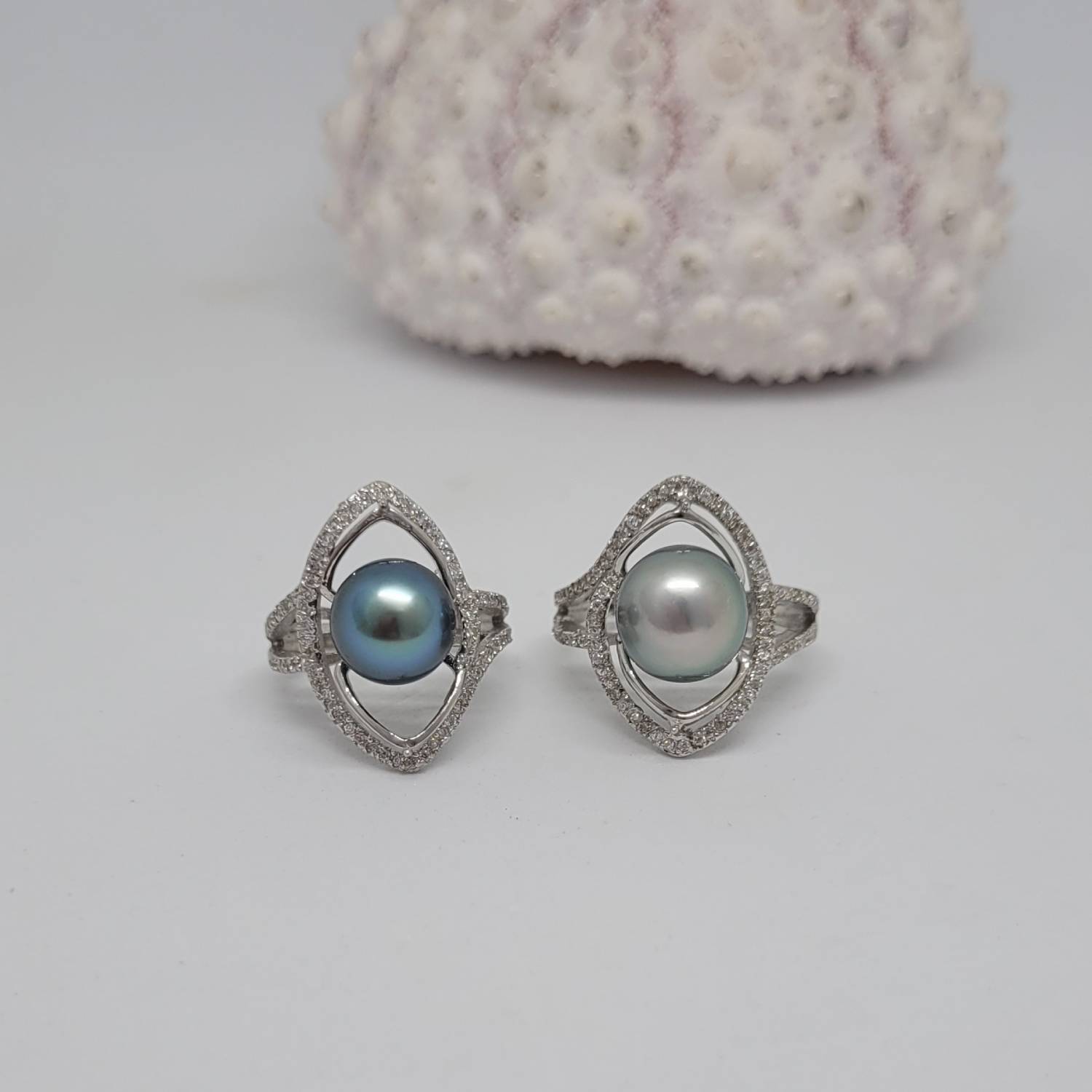 Bague argent 925 oeil de Zircons et perle de Tahiti – Image 8