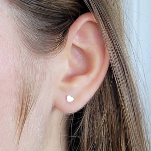 Boucles d'oreilles cœur en argent 925