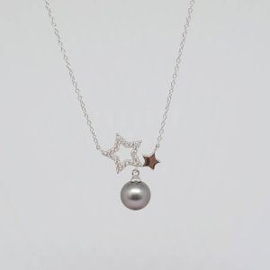 Collier "étoiles célestes" avec perle de Tahiti