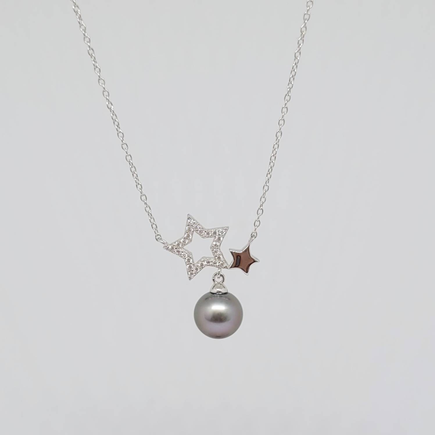 Collier "étoiles célestes" avec perle de Tahiti