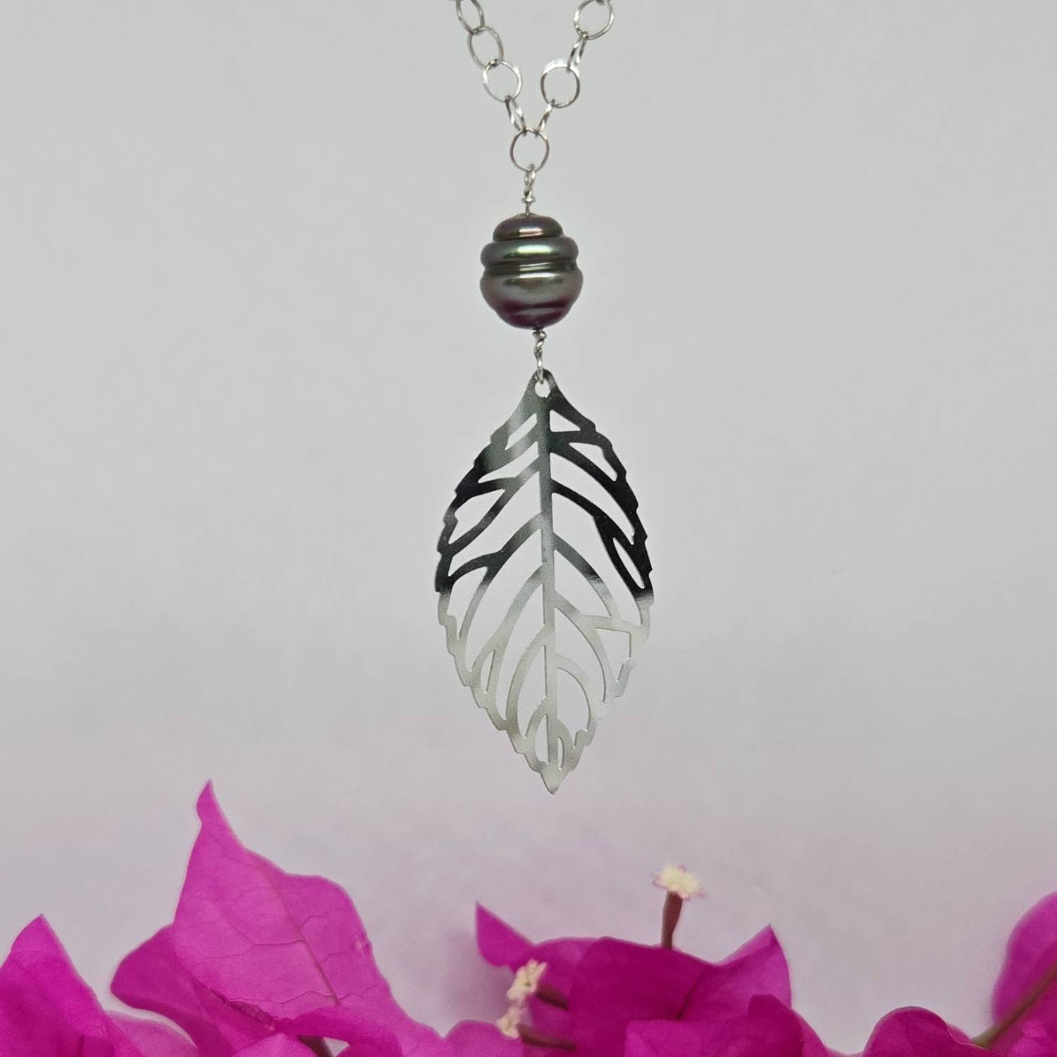Collier long perle de Tahiti