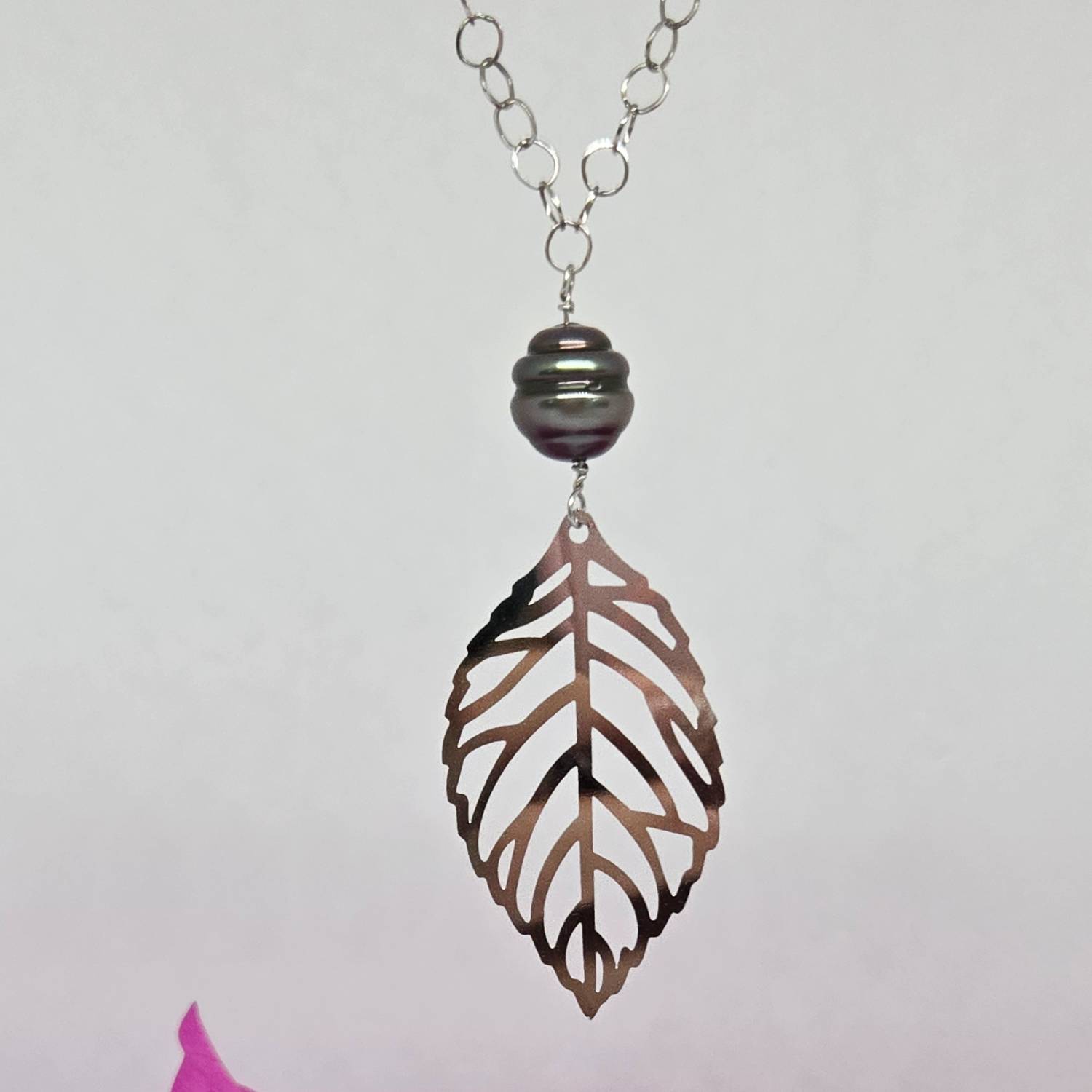 Collier long perle de Tahiti