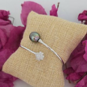 Bracelet jonc perle Tahiti