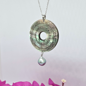 Collier nacre et perle de Tahiti