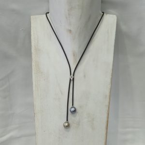 collier 2 perles de Tahiti