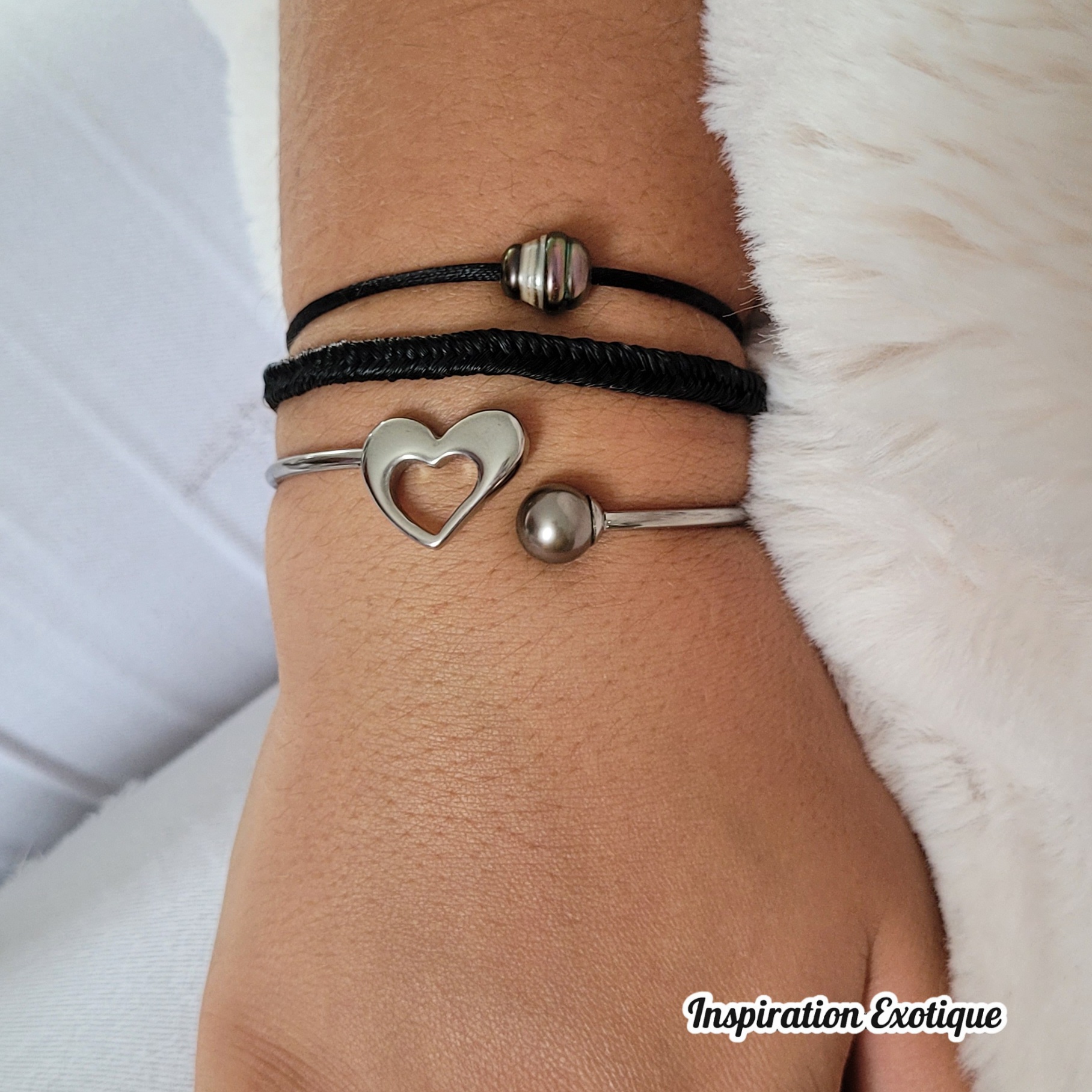 bracelet jonc perle de Tahiti