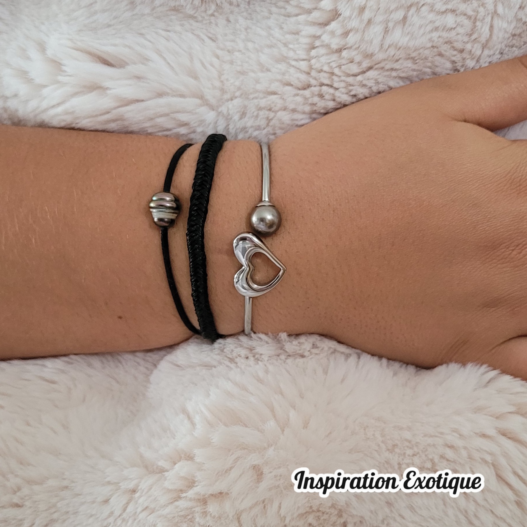 bracelet jonc perle de Tahiti