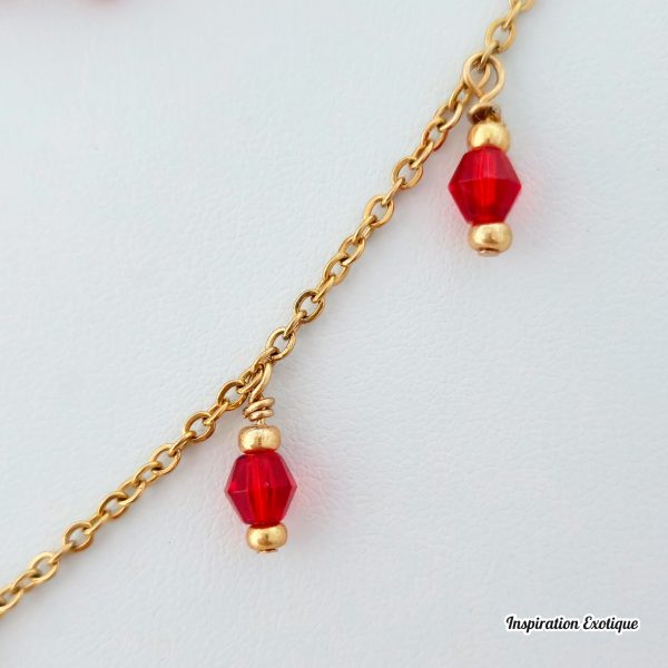 Collier rouge avec perle de Tahiti - Inspiration Exotique