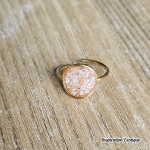 bague sable rose Fakarava